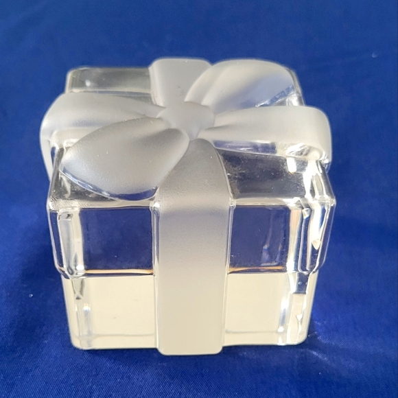 Vintage Tiffany & Co. Crystal Giftbox Paperweight